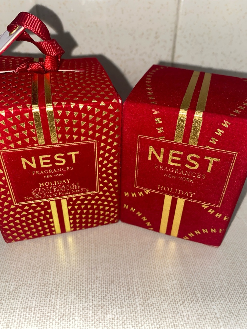 Nest Fragrances HOLIDAY Scented Candle Set Of 2 oz Each Pine Cinnamon Vanilla